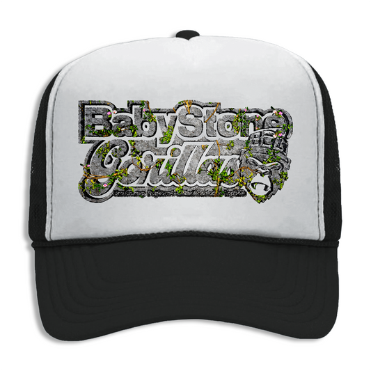 BSG Stone Logo Trucker Hat - Black/White