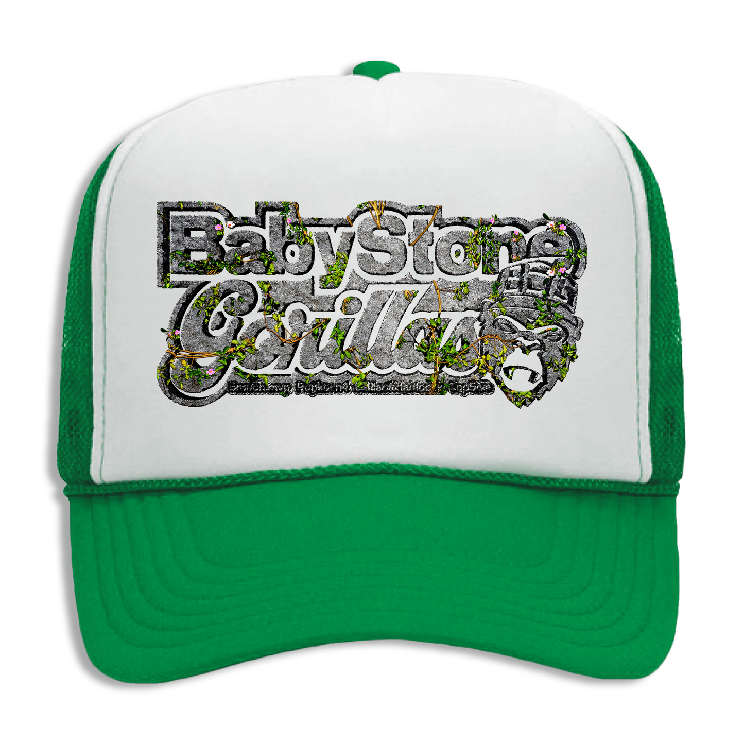 BSG Stone Logo Trucker Hat - Green/White