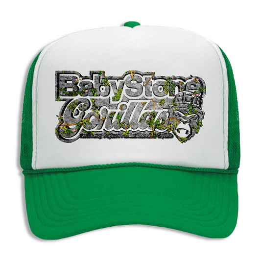 BSG Stone Logo Trucker Hat - Green/White